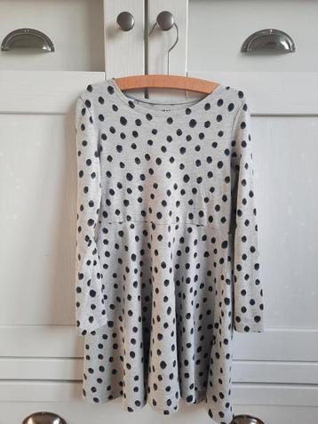 H&M Leuke Grijze Polkadot Jurk Maat 110-116 beschikbaar voor biedingen