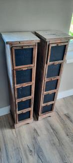 Vintage kastje met voorzijde krijtbord wat eruit kan, Huis en Inrichting, Kasten | Ladekasten, Ophalen, 50 tot 100 cm, Zo goed als nieuw