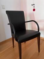 4 Leren eetkamer stoelen, Huis en Inrichting, Ophalen, Gebruikt, Bruin, Leer