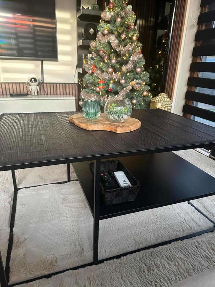 Metalen Salontafel met Onderblad, Huis en Inrichting, Tafels | Salontafels, Zo goed als nieuw, Minder dan 50 cm, 50 tot 100 cm