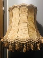 Vintage leer  jumbo lampenkap, Huis en Inrichting, Lampen | Lampenkappen, Ophalen of Verzenden, Zo goed als nieuw, Rond, 50 cm of meer