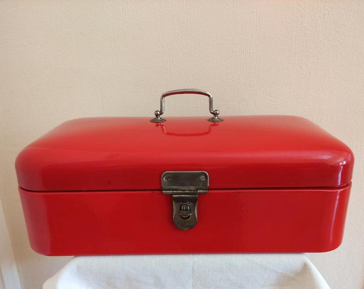Emaille broodtrommel uit de jr '30 in hele goede staat., Antiek en Kunst, Antiek | Emaille, Ophalen of Verzenden