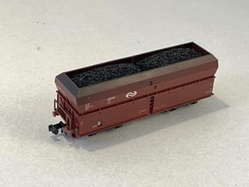 Minitrix 15513 NS 4-assige geweatherde  (Fals) kolenwagens beschikbaar voor biedingen