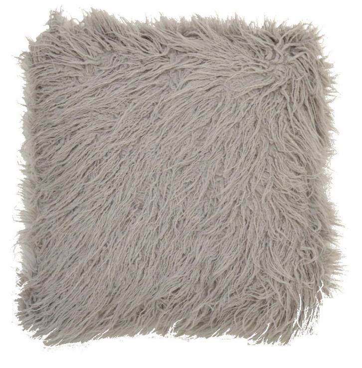 Sierkussens Dubbelzijdig Langharig Mongolian Bont Grijs, Huis en Inrichting, Woonaccessoires | Plaids en Woondekens, Nieuw, Ophalen of Verzenden