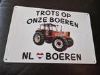 Metalen Wandbord - Trots op Onze Boeren - Fiat Tractor, Ophalen of Verzenden, Nieuw