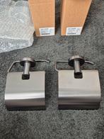 Toiletrolhouder Radius Black Steel zwart metaal 2 x nieuw, Ophalen of Verzenden, Nieuw, Zwart, Overige typen