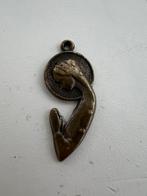 Een klein brons medaillon maagd maria, Overige merken, Overige materialen, Gebruikt, Ophalen of Verzenden