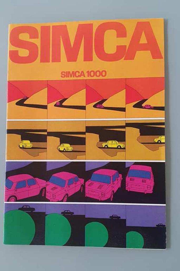 Simca 1000 folder, Boeken, Auto's | Folders en Tijdschriften, Zo goed als nieuw, Overige merken, Ophalen of Verzenden