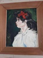 Schilderij meisje met rode strik, Antiek en Kunst, Kunst | Schilderijen | Klassiek, Ophalen