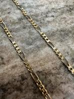 14k Gouden Massieve Figaro Ketting Bicolor, Ophalen of Verzenden, Nieuw, Goud