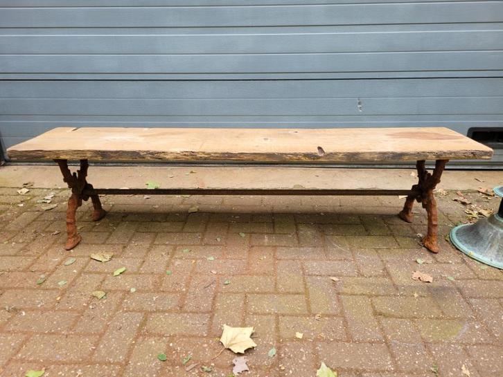 Klassieke Landelijke tuinbank parkbank eiken hout, Tuin en Terras, Tuinbanken, Zo goed als nieuw, Hout, Verzenden