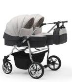 Nieuwe Tweelingkinderwagen - Comfortabel & Praktisch!, Kinderen en Baby's, Kinderwagens en Combinaties, Verstelbare duwstang, Nieuw
