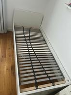 IKEA Askvoll 1 persoonsbed wit, Ophalen, 85 tot 100 cm, Zo goed als nieuw, Lattenbodem