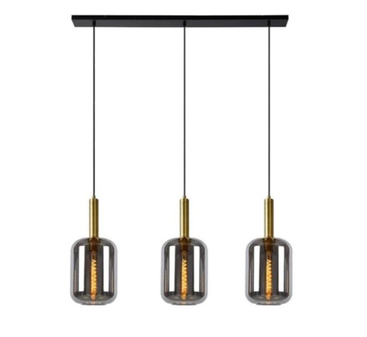 Lucide Joanet hanglamp 3x E27, Huis en Inrichting, Lampen | Hanglampen, Gebruikt, Minder dan 50 cm, Glas, Ophalen