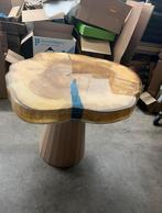 Iepen epoxy tafel, Ophalen, Epoxy gegoten boomstam, Nieuw, 50 tot 100 cm
