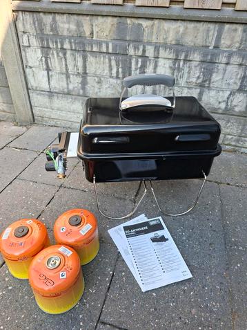 Weber Go Anywhere Gas BBQ + 3 Gastanks beschikbaar voor biedingen
