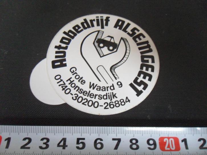 sticker honselersdijk autobedrijf alsemgeest, Verzamelen, Stickers, Zo goed als nieuw, Ophalen