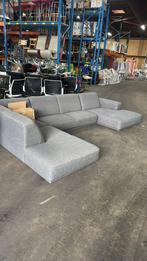 Montèl design hoekbank / loungebank – lichtgrijs, Huis en Inrichting, Banken | Bankstellen, Ophalen, Gebruikt, Hoekbank, 300 cm of meer