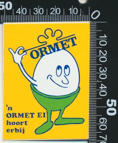 Sticker: Ormet - Een Ormet ei hoort erbij, Verzamelen, Stickers, Zo goed als nieuw, Bedrijf of Vereniging, Verzenden