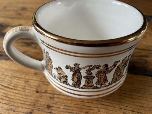 Griekse kop en schotels uit Rhodos, Huis en Inrichting, Keuken | Servies, Nieuw, Kop(pen) en/of Schotel(s), Overige stijlen, Aardewerk