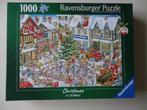 Kerstpuzzels 1000 stukjes Ravensburger  en 600 stukjes Trefl, Ophalen, 500 t/m 1500 stukjes, Zo goed als nieuw, Legpuzzel
