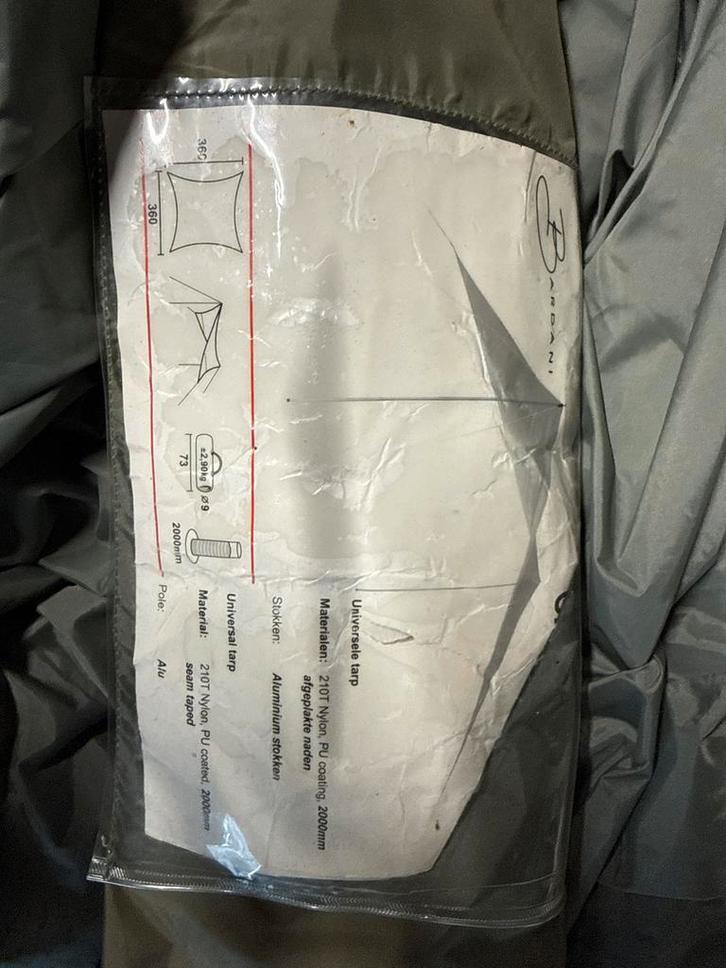 Bardani Universele Tarp, Caravans en Kamperen, Tenten, Gebruikt, Ophalen of Verzenden