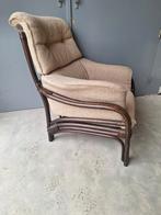 Vintage retro manou rotan Bohemian stoel, fauteuil, Stof, Ophalen