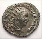Zilveren romeinse munt Trajanus Decius, Ophalen of Verzenden, Italië, Losse munt, Zilver