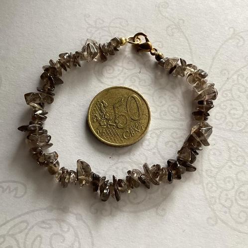 Mooi armbandje bruine edelsteen Rookkwarts NIEUW, Sieraden, Tassen en Uiterlijk, Armbanden, Nieuw, Overige materialen, Bruin, Met edelsteen