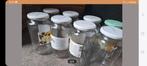 10 grote glazen potten voor jam of inmaak, Ophalen of Verzenden, Zo goed als nieuw, Glas, Pot, Bus of Blik