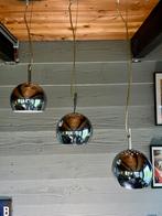 Vintage cascade lamp met drie chrome bollen, Huis en Inrichting, Lampen | Hanglampen, Gebruikt, Ophalen of Verzenden, Space age style vintage cascade lamp