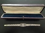 Art Deco Gouden Armband Origineel 59 diamanten ca 1930 izgs, Ophalen, Goud, Armband, Met edelsteen