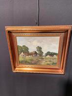 Schilderij: Boerderijen in Landschap, Antiek en Kunst, Kunst | Schilderijen | Klassiek, Ophalen