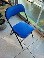 klapstoel, Huis en Inrichting, Ophalen, Gebruikt, Blauw, Metaal