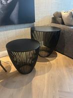 Industriële salontafels, Huis en Inrichting, Tafels | Salontafels, Ophalen, Rond, 50 tot 100 cm, Zo goed als nieuw