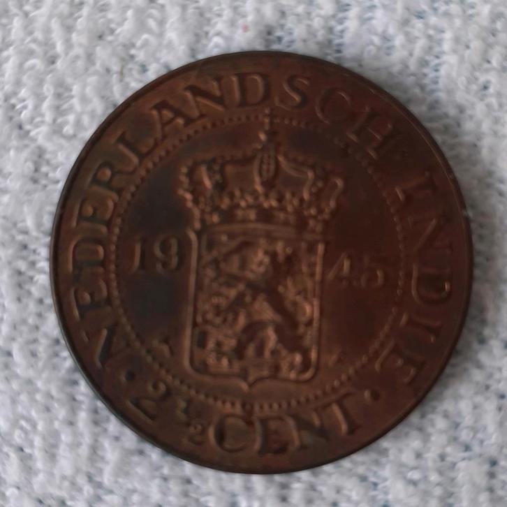 2.5 cent Nederlands Indie 1945, Postzegels en Munten, Munten | Nederland, Losse munt, Ophalen of Verzenden