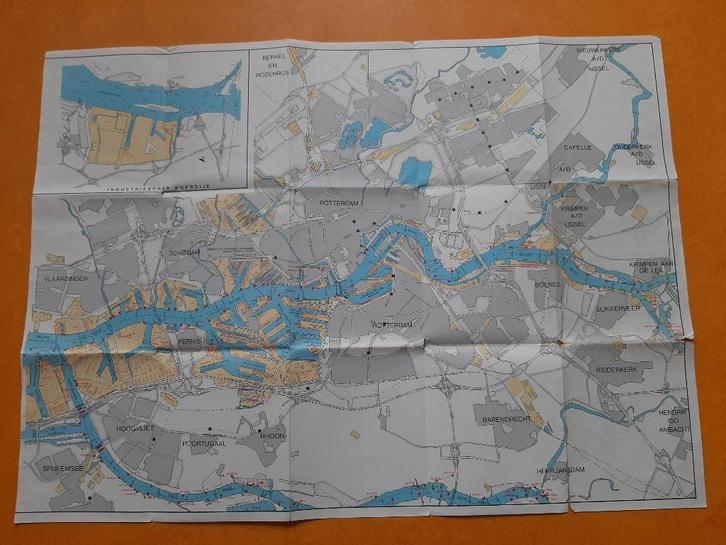 oude plattegrond Rotterdam En Industrieschap Moerdijk jr80?, Boeken, Atlassen en Landkaarten, Gelezen, Landkaart, Nederland, 1800 tot 2000