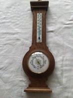 Barometer/ temperatuur meter in houten omlijsting., Audio, Tv en Foto, Weerstations en Barometers, Ophalen of Verzenden, Gebruikt