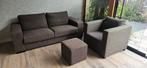 WOOOD Lloyd |  2-zits xxl bank, fauteuil en hocker, Ophalen, Gebruikt, Stof