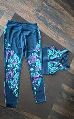 Fitness legging en top, Blauw, Ophalen of Verzenden, Maat 36 (S), Gedragen