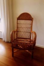 rieten fauteuil, Huis en Inrichting, Stoelen, Riet of Rotan, Gebruikt, Bruin, Eén