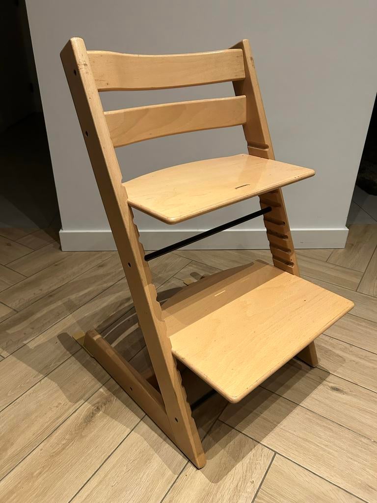 Stokke Trip Trap stoel met babyset en bekleding, Ophalen, Gebruikt, Meegroeistoel, Gordel(s)