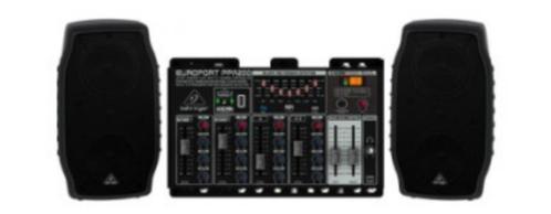 Compleet PA systeem Behringer PPA200, Muziek en Instrumenten, Versterkers | Keyboard, Monitor en PA, Gebruikt, P.A., Minder dan 500 watt