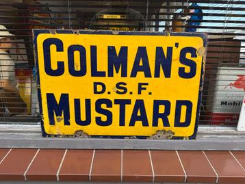 Colmans Mustard oud emaille reclamebord beschikbaar voor biedingen