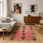Azilal / boujad loper 246x106cm berber vloerkleed tapijt, 100 tot 150 cm, Bruin, Ophalen of Verzenden, Rechthoekig
