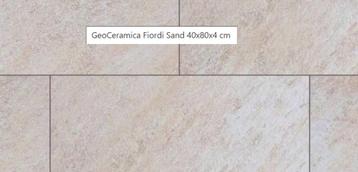 6 keramische GeoCeramica Fiordi Sand tegels 80*40*4 = 1.92m2 beschikbaar voor biedingen