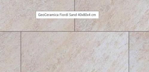 6 keramische GeoCeramica Fiordi Sand tegels 80*40*4 = 1.92m2, Tuin en Terras, Tegels en Klinkers, Nieuw, Terrastegels, Keramiek