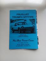 triumph spitfire prijslijst nico baas triumph centre, Ophalen of Verzenden, Zo goed als nieuw, Overige merken
