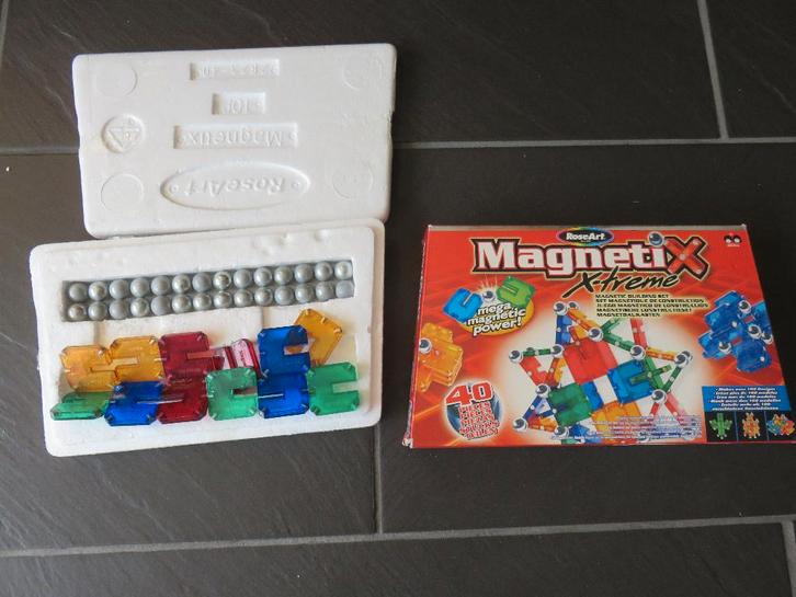 Magnetix x-treme 40 delig magnetische staven en kogels, Kinderen en Baby's, Speelgoed | Educatief en Creatief, Gebruikt, Bouwen