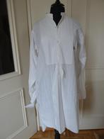 Lutetia '30 antieke blouse, tuniek, Mao kraag, plissé front, Maat 38/40 (M), Verzenden, Wit, Lutetia
